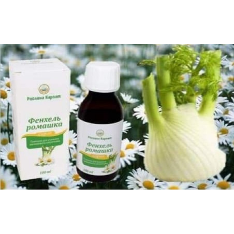 Сироп Фенхель-Ромашка — покращує травлення Кількість у пакованні: 100 мл