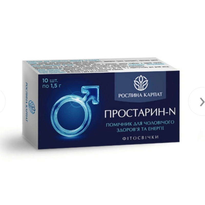 Поліпшення стану простати — Фітосвічки Простарин-N Кількість у пакованні: 10 шт