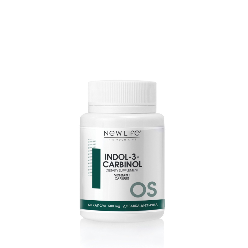 INDOL-3-CARBINOL ІНДОЛ-3-КАРБІНОЛ 60 РОСЛИННИХ КАПСУЛ У БАНОЧЦІ